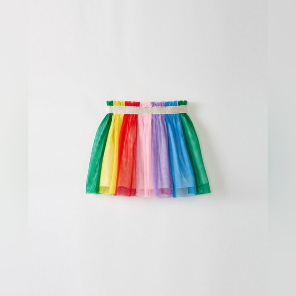 Hanna Andersson Other - Hanna Andersson Girls Rainbow Tulle Tutu Colorful Layered Party Skirt Sz 6-7